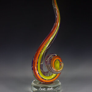 Furnace Sculpted Glass and Coldworked Glass</br>6 x 6 x 22&rdquo; each</br>2020