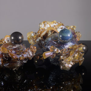 Furnace Blown Glass<br>9 x 16 x 8&rdquo; Pair<br>2024