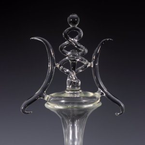 Torchworked Glass<br>5 x 5 x 15&rdquo;<br>2024