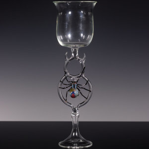 Torchworked Glass<br>4 x 4 x 12 1/2&rdquo;<br>2024