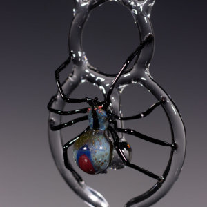 Torchworked Glass<br>4 x 4 x 12 1/2&rdquo;<br>2024