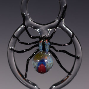 Torchworked Glass<br>4 x 4 x 12 1/2&rdquo;<br>2024