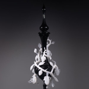 Torchworked Glass</br>6 x 6 x 16&rdquo;</br>2025