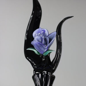 Torchworked Glass Stopper</br>Furnace Blown Bottle</br>3 x 3 x 15&rdquo;</br>2022