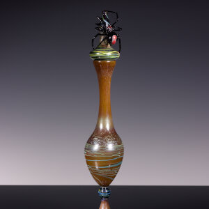 Torchworked Glass</br>3 x 3 x 14&rdquo;</br>Halloween 2024