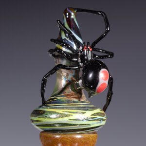 Torchworked Glass</br>3 x 3 x 14&rdquo;</br>Halloween 2024