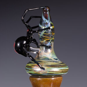 Torchworked Glass</br>3 x 3 x 14&rdquo;</br>Halloween 2024