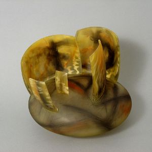 Glass, Graphite, and Conte Crayon</br>10 x 10 x 8&rdquo;</br>2009