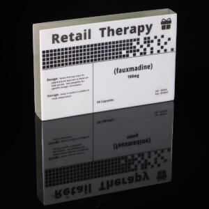 Cast Glass Block & Oil Paint</br>10 x 1.5 x 6.5&rdquo;</br>2025