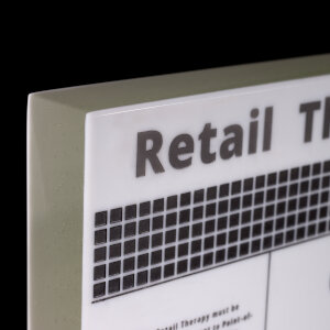 Cast Glass Block & Oil Paint</br>10 x 1.5 x 6.5&rdquo;</br>2025